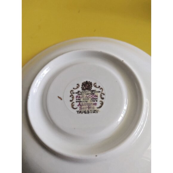 VINTAGE Paragon Bone China Cup & Saucer Set Antique Series Tapestry Rose 1950's - Picture 11 of 12